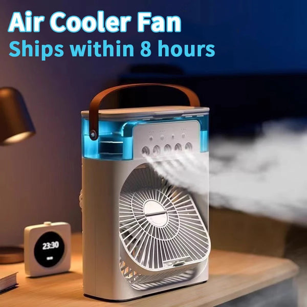 Novo 3 em 1 ventilador de ar condicionado doméstico mini refrigerador de ar led night light portátil umidificador ajuste ar ventilador escritório casa ventilador