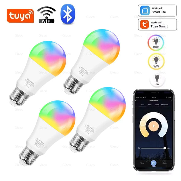 Lampada inteligente led rgb 110v 220v google assistente, alexa